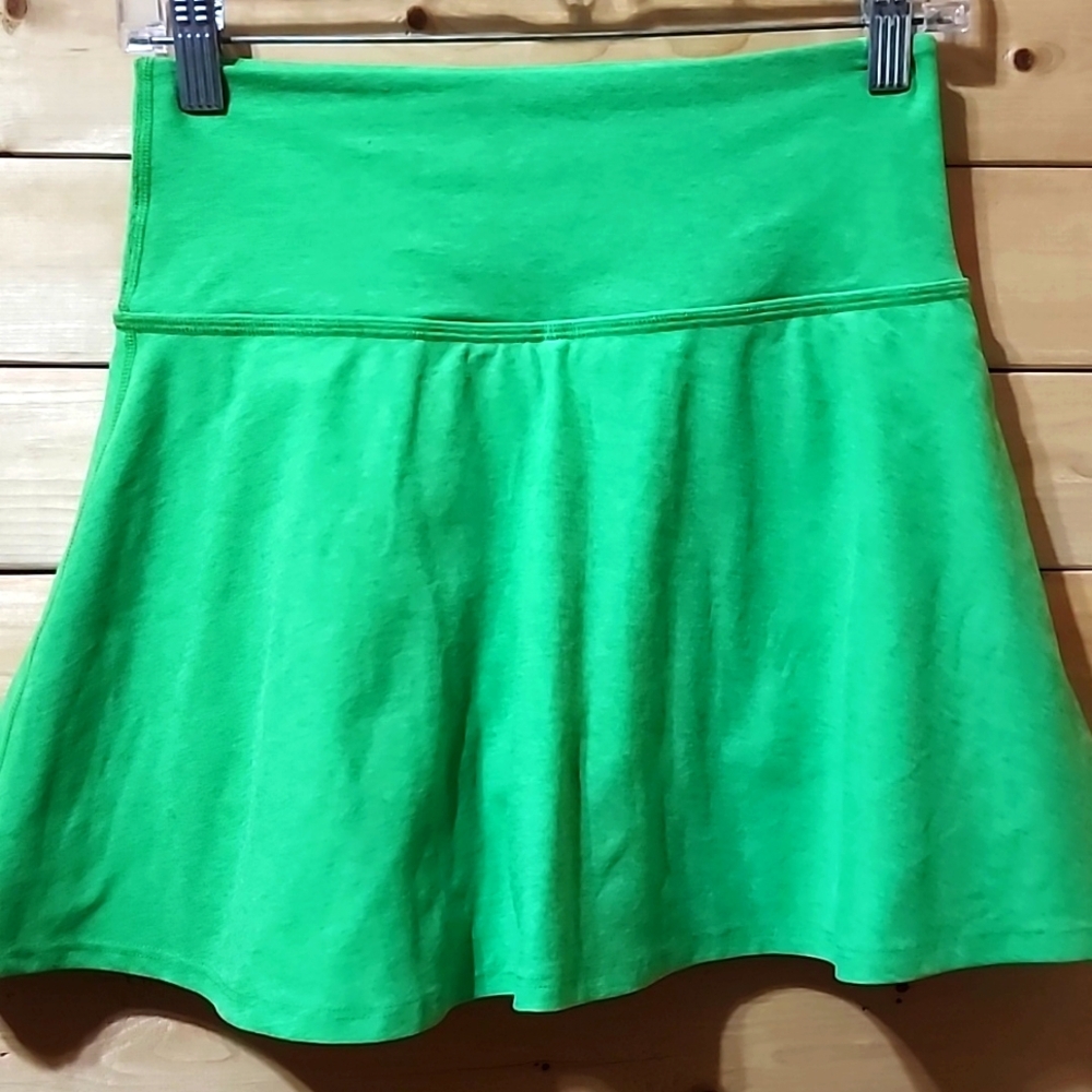 Beyond Yoga Spacedye Tie-Breaker Circle Skirt Green Honeydew Pop Heather Size Xs